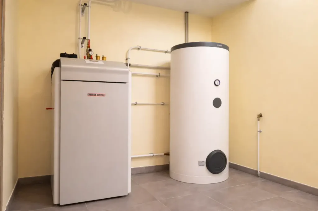 Système de chauffage géothermique dans une buanderie